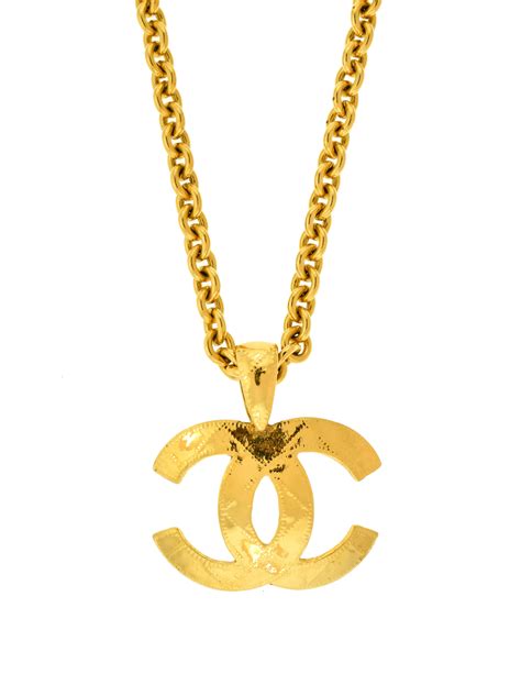 chanel cc logo necklace gold|coco Chanel pendant.